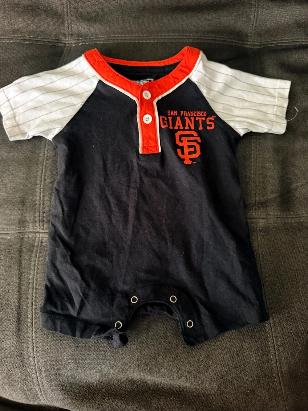 Genuine Merchandise San Francisco Giants Black, White & Orange Baby Romper